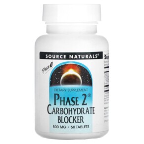 Thực phẩm chức năng Source Naturals Phase 2 Carbohydrate Blocker 500 mg 60 Tablets 021078015604