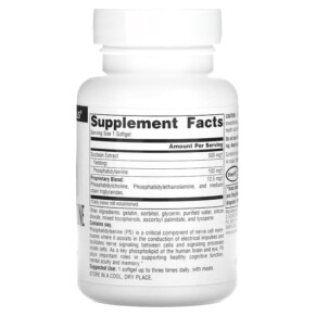 Thành phần vi chất của Source Naturals Phosphatidyl Serine Complex 500 mg 60 Softgels 021078005629