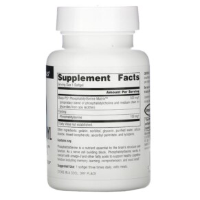 Thành phần vi chất của Source Naturals Phosphatidyl Serine Matrix 500 mg 60 Softgels 021078019688
