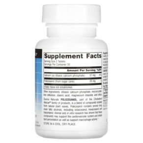 Thành phần vi chất của Source Naturals Policosanol 10 mg 60 Tablets 021078014485
