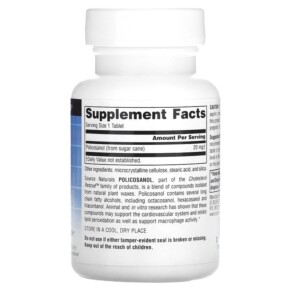Thành phần vi chất của Source Naturals Policosanol 20 mg 60 Tablets 021078018872