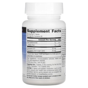 Thành phần vi chất của Source Naturals Policosanol with Coenzyme Q10 10 mg 120 Tablets 021078014591