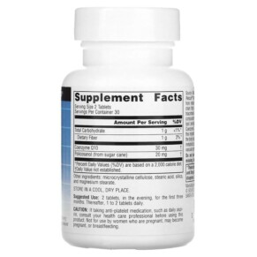 Thành phần vi chất của Source Naturals Policosanol with Coenzyme Q10 10 mg 60 Tablets 021078014522