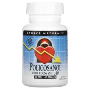 Thực phẩm chức năng Source Naturals Policosanol with Coenzyme Q10 10 mg 60 Tablets 021078014522