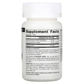 Thành phần vi chất của Source Naturals Potassium Iodide 32.5 mg 120 Tablets 021078016069
