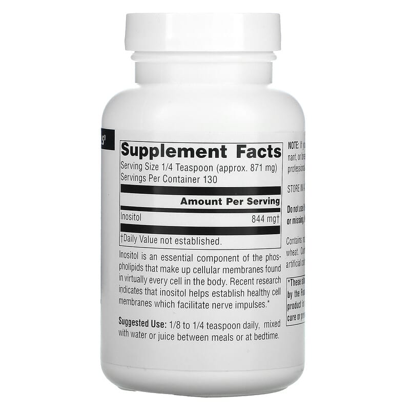 Source Naturals Pure Inositol Powder 4 oz (113.4 g) 2 Thành phần vi chất của Source Naturals Pure Inositol Powder 4 oz (113.4 g) 021078004943