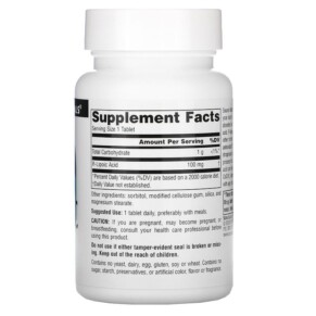 Source Naturals R-Lipoic Acid 100 mg 60 Tablets 3 Thành phần vi chất của Source Naturals R-Lipoic Acid 100 mg 60 Tablets 021078016649