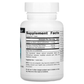 Source Naturals Red Clover Extract 500 mg 60 Tablets 3 Thành phần vi chất của Source Naturals Red Clover Extract 500 mg 60 Tablets 021078013266