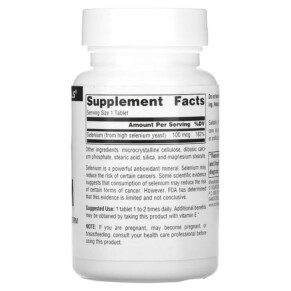 Source Naturals Selenium 100 mcg 250 Tablets 3 Thành phần vi chất của Source Naturals Selenium 100 mcg 250 Tablets 021078003250