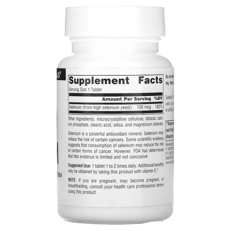 Source Naturals Selenium 100 mcg 250 Tablets 2 Thành phần vi chất của Source Naturals Selenium 100 mcg 250 Tablets 021078003250
