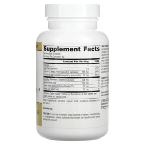 Source Naturals Skin Eternal with DMAE Lipoic Acid and C Ester 120 Tablets 3 Thành phần vi chất của Source Naturals Skin Eternal with DMAE Lipoic Acid and C Ester 120 Tablets 021078014836