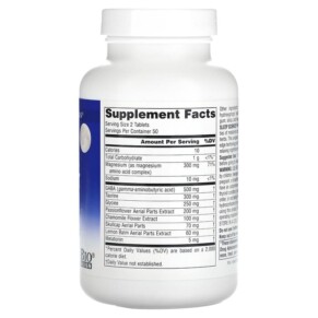 Thành phần vi chất của Source Naturals Sleep Science NightRest with Melatonin 100 Tablets 021078003588