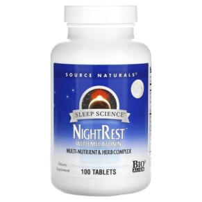 Thực phẩm chức năng Source Naturals Sleep Science NightRest with Melatonin 100 Tablets 021078003588