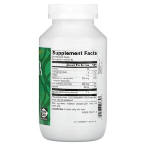 Thành phần vi chất của Source Naturals Spirulina 500 mg 500 Tablets 021078006398