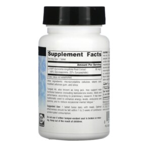 Thành phần vi chất của Source Naturals Tongkat Ali Male Libido Tonic 30 Tablets 021078016731