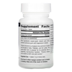 Thành phần vi chất của Source Naturals Tribulus 750 mg 60 Tablets 021078014614