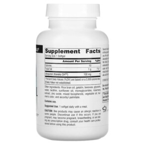 Thành phần vi chất của Source Naturals Ubiquinol CoQH 100 mg 90 Softgels 021078021438
