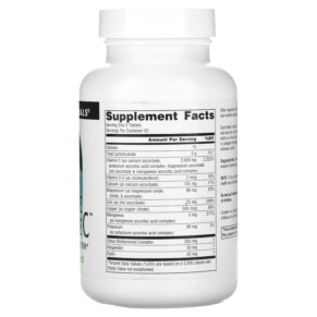 Thành phần vi chất của Source Naturals Ultimate Ascorbate C 1.000 mg 100 Tablets 021078008323