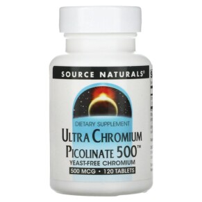 Thực phẩm chức năng Source Naturals Ultra Chromium Picolinate 500 500 mcg 120 Tablets 021078005162