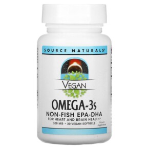 Thực phẩm chức năng Source Naturals Vegan Omega-3s Non-Fish EPA-DHA 300 mg 30 Vegan Softgels 021078024583