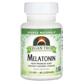Thực phẩm chức năng Source Naturals Vegan True Melatonin Orange 2.5 mg 60 Lozenges 021078025801