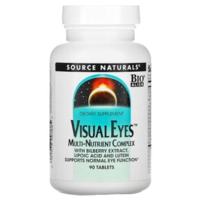 Thực phẩm chức năng Source Naturals Visual Eyes Multi-Nutrient Complex 90 Tablets 021078003885