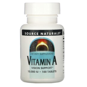 Thực phẩm chức năng Source Naturals Vitamin A 10.000 IU 100 Tablets 021078008286