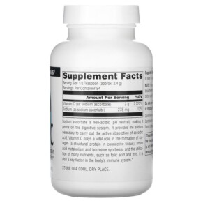 Thành phần vi chất của Source Naturals Vitamin C 8 oz (226.8 g) 021078004424