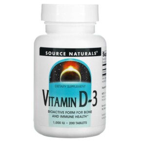 Thực phẩm chức năng Source Naturals Vitamin D-3 1.000 IU 200 Tablets 021078017929