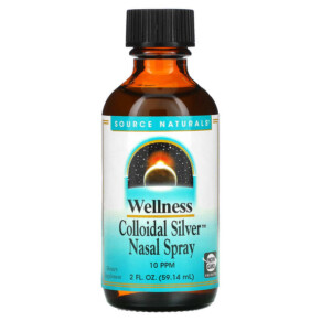 Thực phẩm chức năng Source Naturals Wellness Colloidal Silver Nasal Spray 10 PPM 2 fl oz (59.14 ml) 021078010302