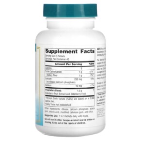 Thành phần vi chất của Source Naturals Wellness Elderberry Extract 166 mg 120 Tablets 021078000488