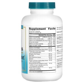 Thành phần vi chất của Source Naturals Wellness ImmuneSmart 180 Capsules 021078028857