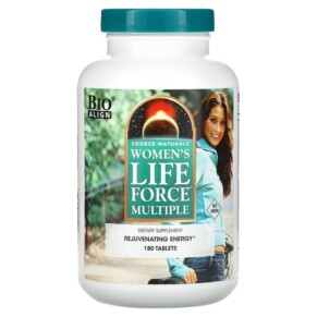 Thực phẩm chức năng Source Naturals Women's Life Force Multiple No Iron 180 Tablets 021078019534