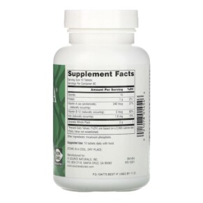 Source Naturals Yaeyama Chlorella 200 mg 600 Tablets 3 Thành phần vi chất của Source Naturals Yaeyama Chlorella 200 mg 600 Tablets 021078014546