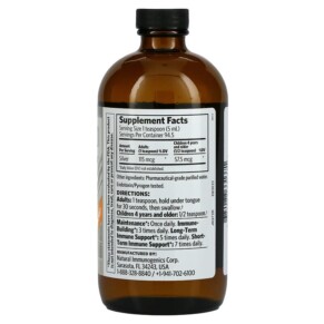 Thành phần vi chất của Sovereign Silver Argentyn 23 Professional Bio-Active Silver Hydrosol 16 fl oz (473 ml) 684088331371