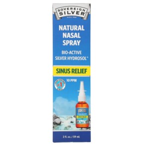 Thực phẩm chức năng Sovereign Silver Bio-Active Silver Hydrosol Natural Nasal Spray Sinus Relief 10 ppm 2 fl oz (59 ml) 684088232340