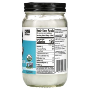 Thành phần vi chất của Spectrum Culinary Organic Virgin Coconut Oil Unrefined 14 fl oz (414 ml) 022506934511