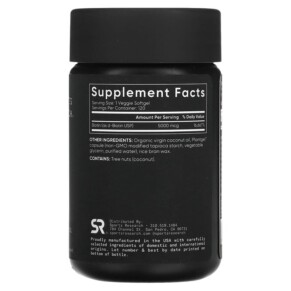 Thành phần vi chất của Sports Research Biotin with Coconut Oil 5.000 mcg 120 Veggie Softgels 023249090007