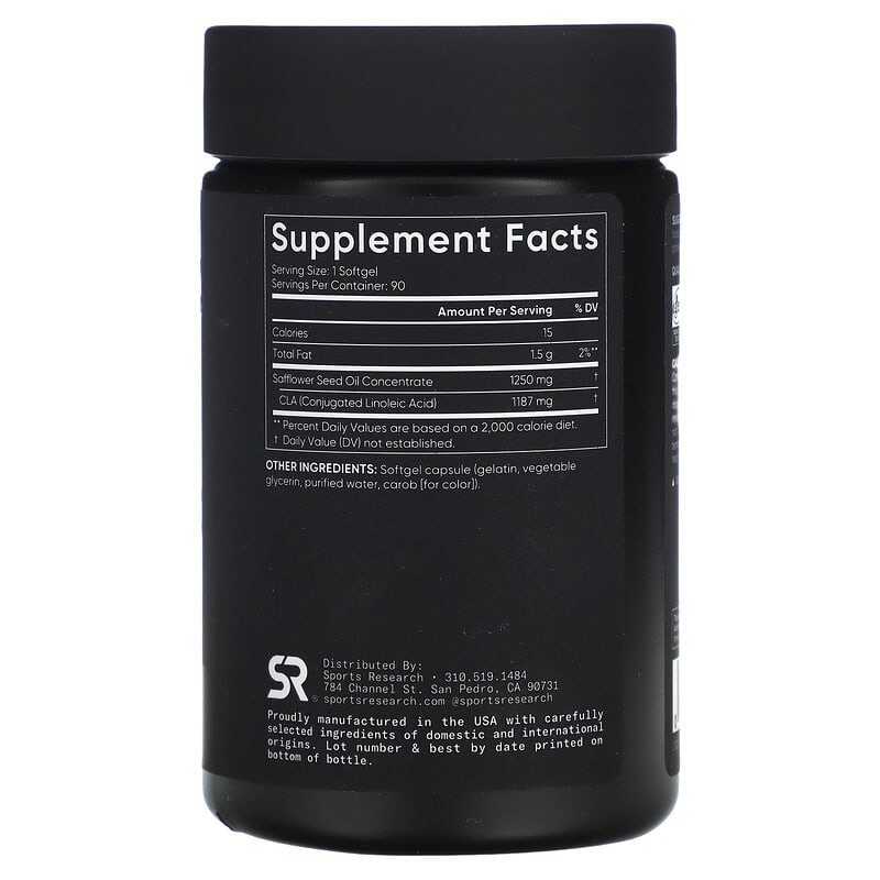 Sports Research CLA 1250 Max Strength 1.250 mg 90 Softgels 2 Thành phần vi chất của Sports Research CLA 1250 Max Strength 1.250 mg 90 Softgels 023249010562