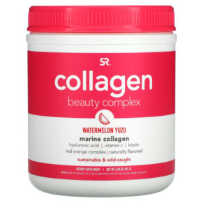 Thực phẩm chức năng Sports Research Collagen Beauty Complex Marine Collagen Watermelon Yuzu 6.38 oz (181 g) 023249013457