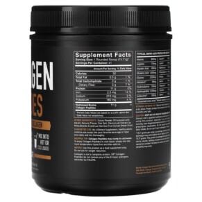 Thành phần vi chất của Sports Research Collagen Peptides Hydrolyzed Type I & III Collagen Dark Chocolate 1.42 lbs (644.11 g) 023249010975