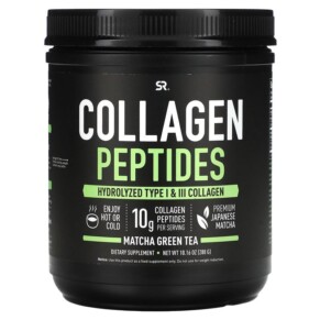 Thực phẩm chức năng Sports Research Collagen Peptides Hydrolyzed Type I & III Collagen Matcha Green Tea 10.16 oz (288 g) 023249011712