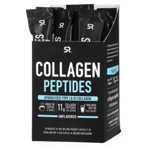 Thực phẩm chức năng Sports Research Collagen Peptides Unflavored 20 Packets 0.39 oz (11 g) Each 023249010913