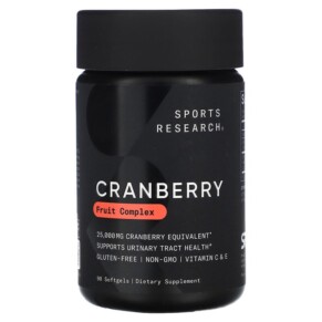 Thực phẩm chức năng Sports Research Cranberry Fruit Complex 90 Softgels 023249010302