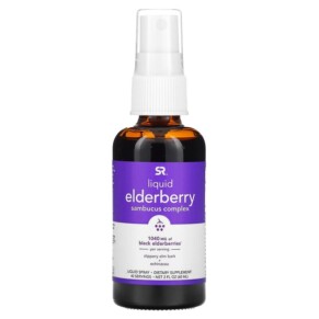 Thực phẩm chức năng Sports Research Elderberry Sambucus Complex Liquid Spray 1.040 mg 2 fl oz (60 ml) 023249090069