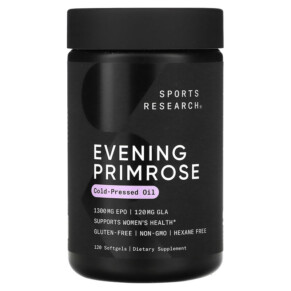 Thực phẩm chức năng Sports Research Evening Primrose 1.300 mg 120 Softgels 023249010074