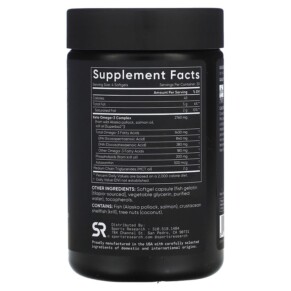 Thành phần vi chất của Sports Research Keto Omega-3 with Salmon Oil 120 Softgels 023249012337