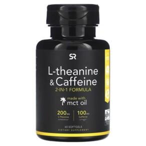 Thực phẩm chức năng Sports Research L-Theanine & Caffeine 2-in-1 Formula 60 Softgels 023249012269