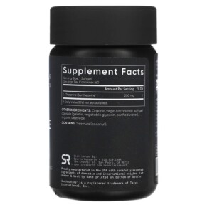 Thành phần vi chất của Sports Research L-Theanine Double Strength 200 mg 60 Softgels 023249010173