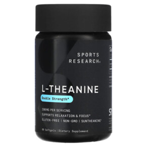 Thực phẩm chức năng Sports Research L-Theanine Double Strength 200 mg 60 Softgels 023249010173